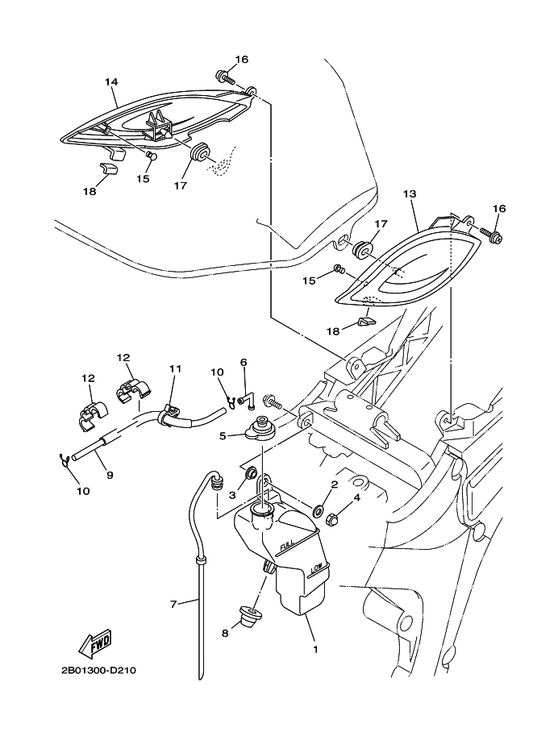 Yamaha 90201-08455 Washer, Plate — shown on the Side Cover parts diagram