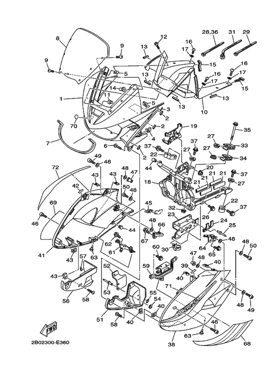Yamaha 5PS-28392-50 Graphic 2 — shown on the Cowling 1 parts diagram