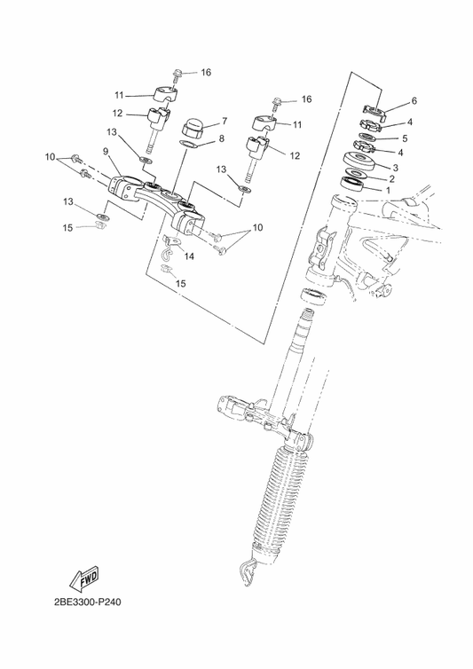 Yamaha 56P-F331E-00 Guide, Cable — shown on the Steering parts diagram