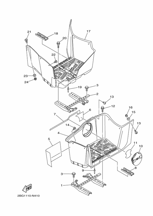 Yamaha 1HP-F1735-00 Seal 2 — shown on the Stand & Footrest parts diagram