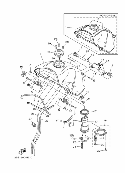 Yamaha 23P-24240-00 . Graphic Set — shown on the Fuel parts diagram