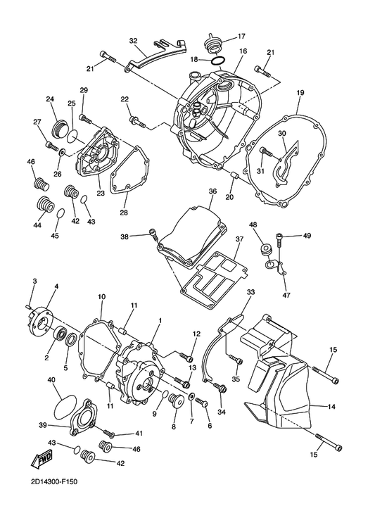 Yamaha 3C3-15189-00 Plug — shown on the Crankcase Cover 1 parts diagram