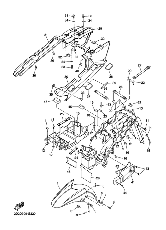 Yamaha 36X-2811G-00 Band — shown on the Fender parts diagram