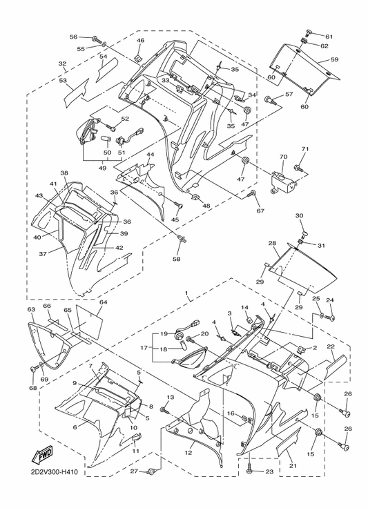 Yamaha 3P6-28393-50 . Graphic, 3 — shown on the Cowling 2 parts diagram