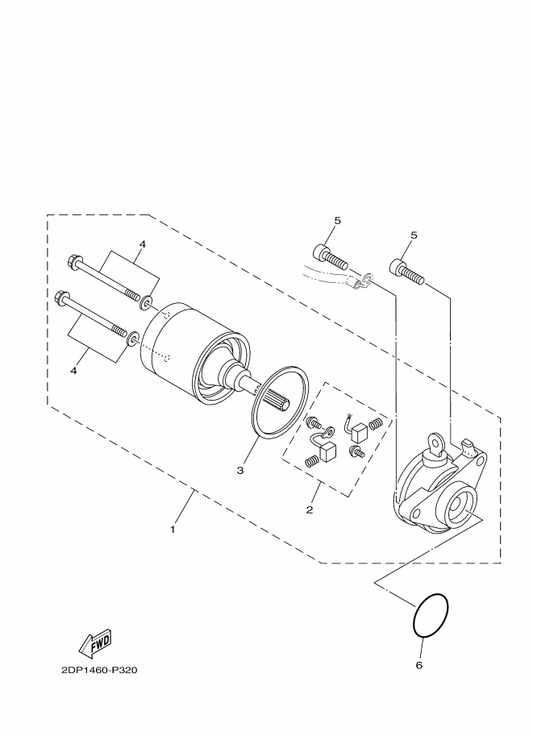 Yamaha 93210-29803 O-Ring — shown on the Starting Motor parts diagram