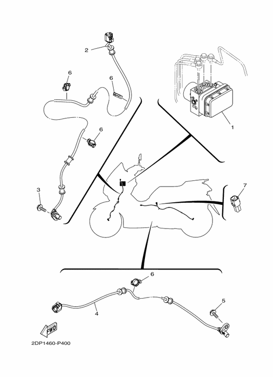 Yamaha 2DP-H2378-00 Connector — shown on the Electrical 3 parts diagram
