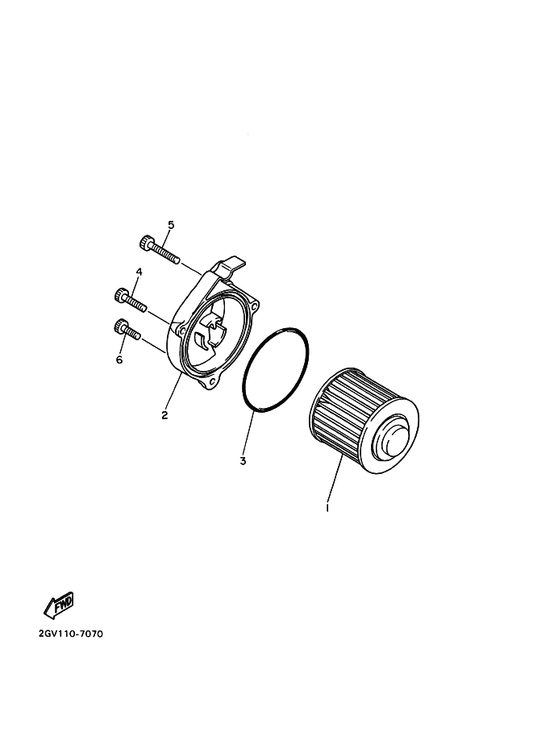 Yamaha 91314-06095 Bolt — shown on the Oil Cleaner parts diagram