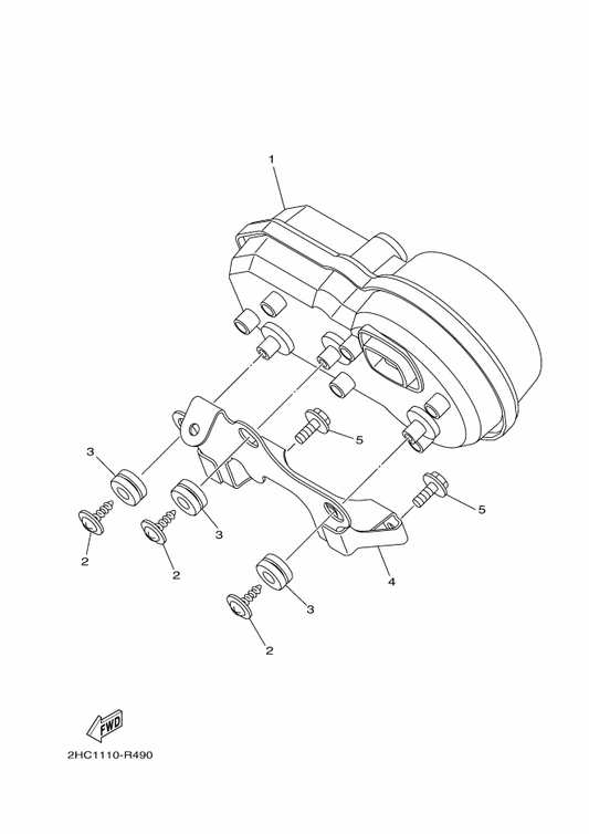 Yamaha 2HC-83500-11 Meter Assy — shown on the Meter parts diagram