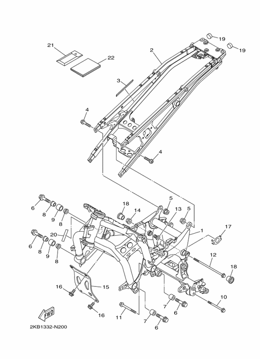 Yamaha 2KB-28199-S1 Manual,Owner'S — shown on the Frame parts diagram
