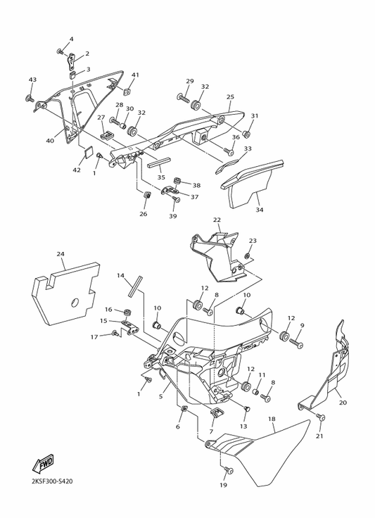 Yamaha 2CR-2842N-00-P2 Cover 2 — shown on the Cowling 3 parts diagram