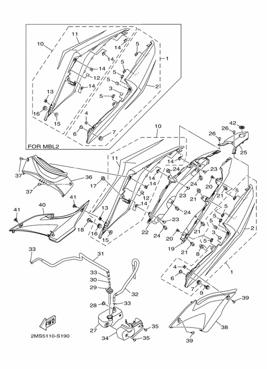 Yamaha 1WD-F17F1-A0 . Graphic, 1 — shown on the Side Cover parts diagram