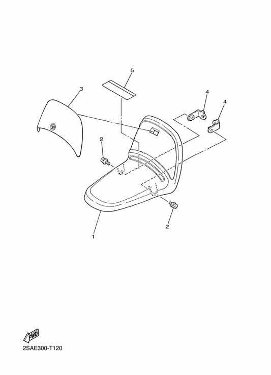 Yamaha 3PT-21569-70 Graphic 1 — shown on the Front Fender parts diagram