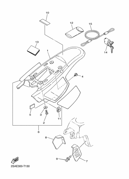 Yamaha 3PT-2173L-B0 Graphic Set 1 — shown on the Side Cover parts diagram