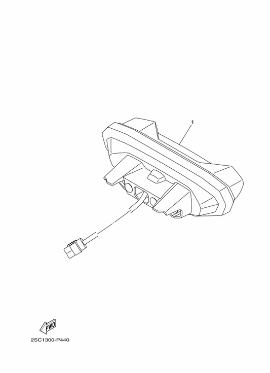 Yamaha 2PP-84700-00 Taillight Assy — shown on the Taillight parts diagram