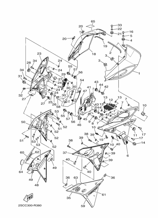 Yamaha 2PP-28391-30 Graphic 1 — shown on the Cowling parts diagram