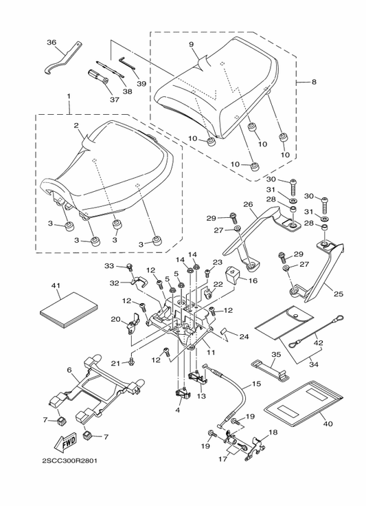 Yamaha 2PP-F8199-DS Manual,Owner'S — shown on the Seat parts diagram