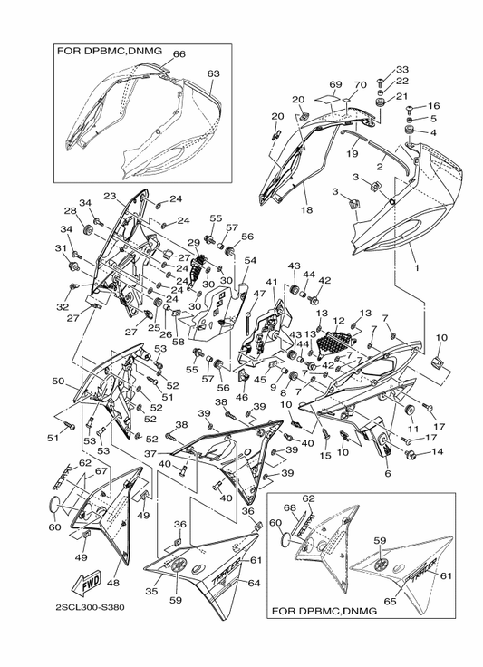 Yamaha 2SC-28392-30 Graphic 2 — shown on the Cowling parts diagram
