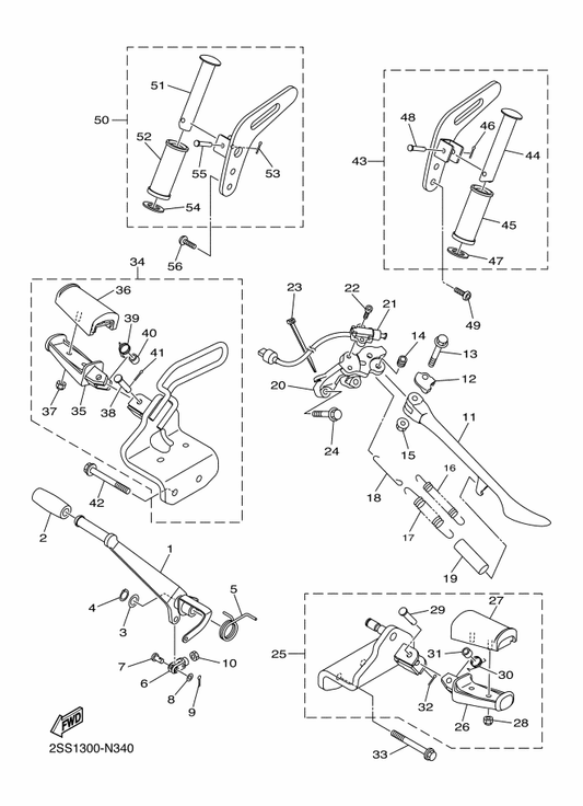 Yamaha 27D-27216-00 Spring, Return — shown on the Stand & Footrest parts diagram