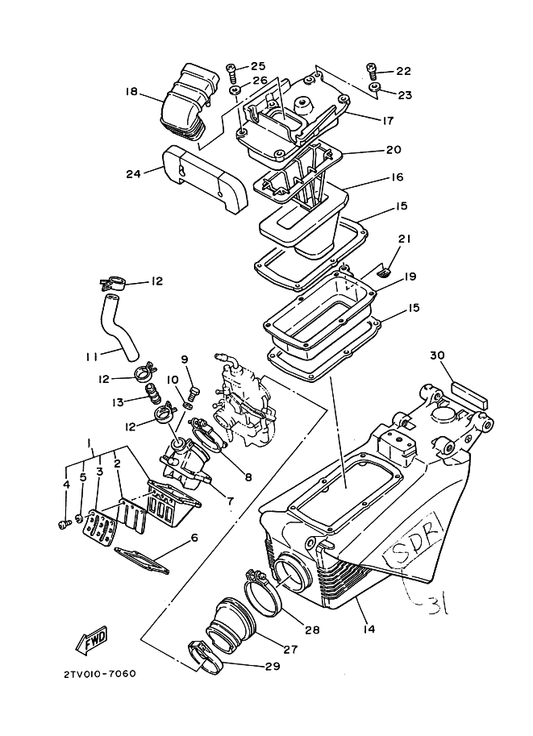 Yamaha 90183-04012 Nut, Spring — shown on the インテーク parts diagram