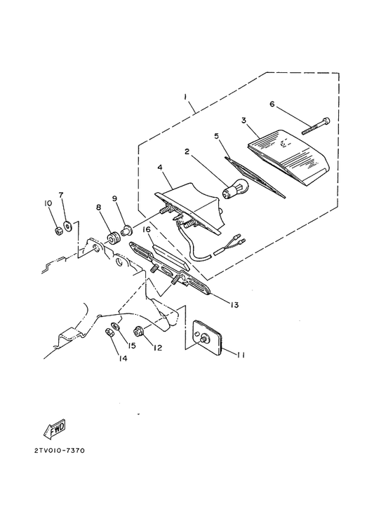 Yamaha 34Y-84721-E0 . Lens, Taillight — shown on the テールライト parts diagram