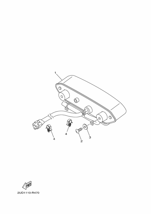 Yamaha 27D-84710-00 Taillight Unit Assy — shown on the Taillight parts diagram