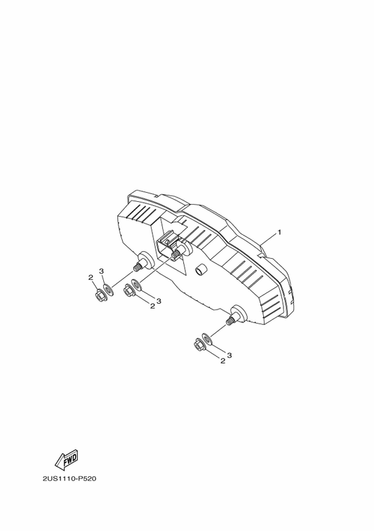 Yamaha 1XP-83500-00 Meter Assy — shown on the Meter parts diagram