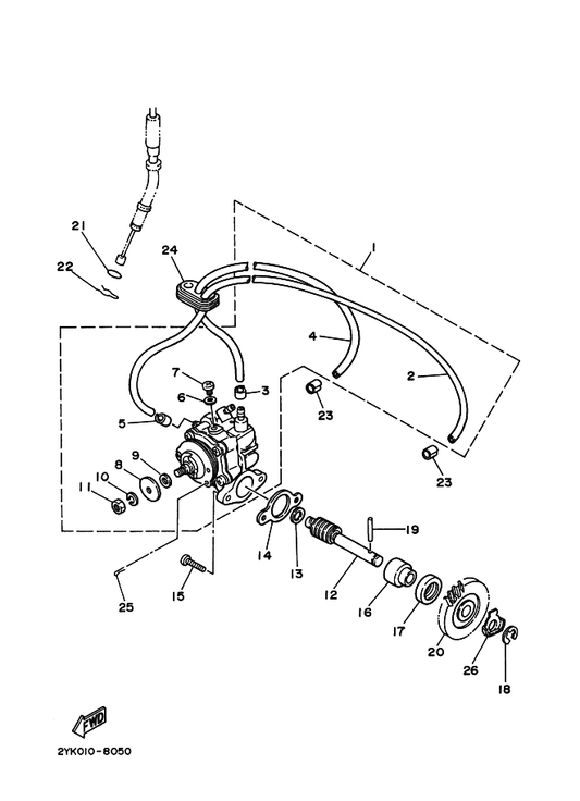 Yamaha 4L0-13178-00 ギア, ポンプドライブ — shown on the オイルポンプ 1 parts diagram