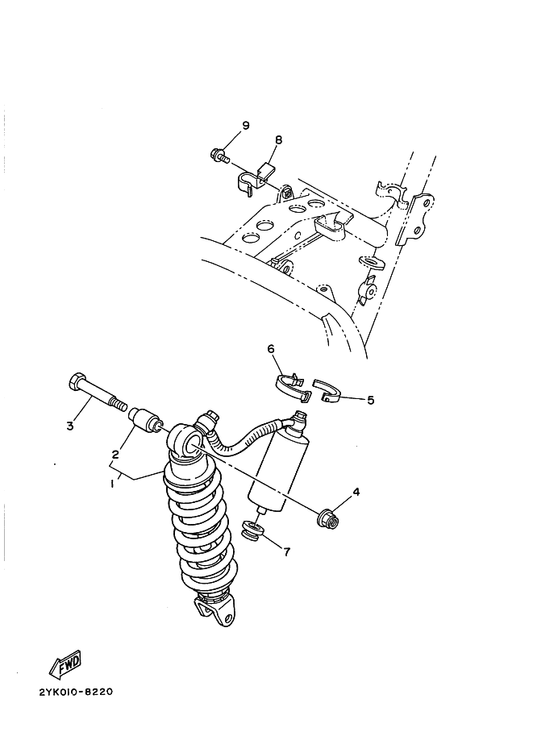 Yamaha 90109-10662 Bolt — shown on the リヤサスペンシヨン parts diagram
