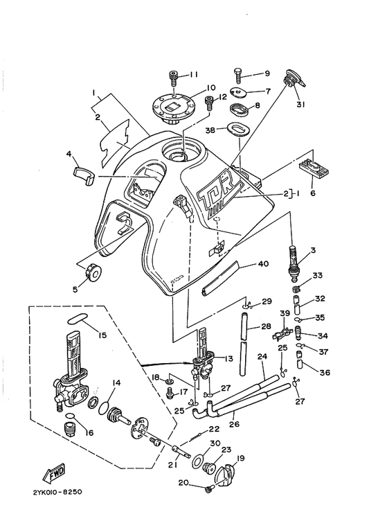Yamaha 3H3-24534-00 . O-リング — shown on the フユエルタンク parts diagram