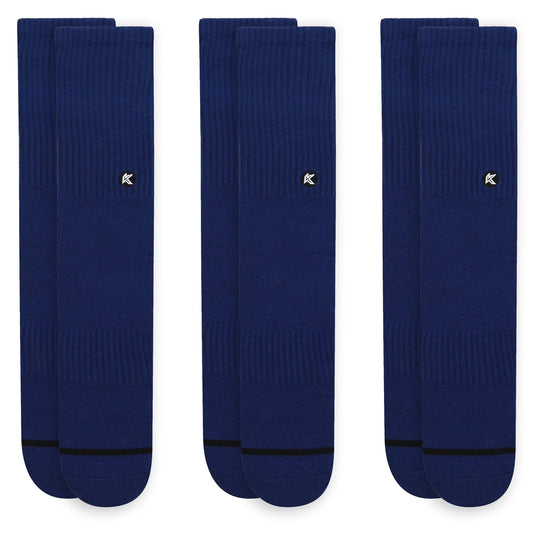 3 Pack Cobalt Crew Sock