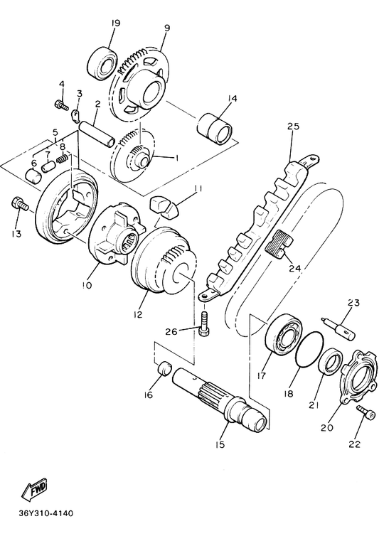 Yamaha 1J7-15583-01 . Cap, Starter Clutch Spring — shown on the スタータ parts diagram