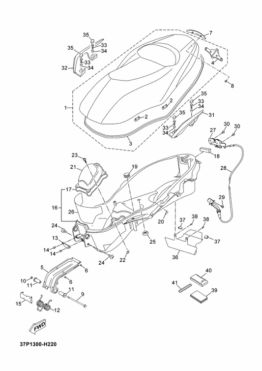 Yamaha 37P-F8199-G0 Manual,Owner'S — shown on the Seat parts diagram