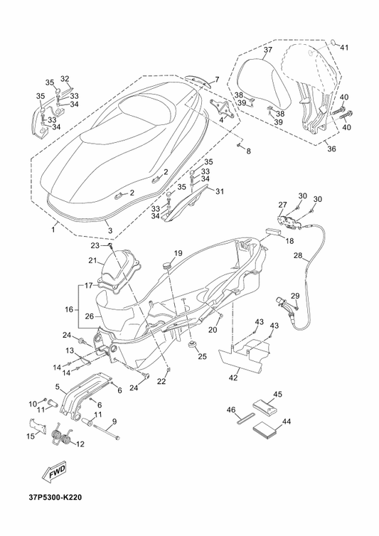 Yamaha 37P-F8199-G1 Manual,Owner'S — shown on the Seat parts diagram