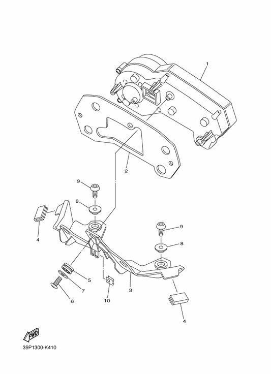 Yamaha 39P-83500-00 Meter Assy (Km/H) — shown on the Meter parts diagram