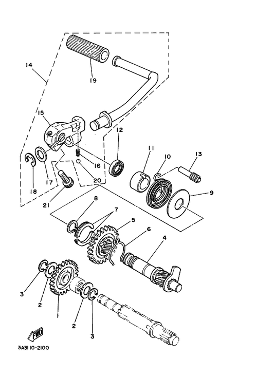 Yamaha 137-17417-00-06 Shim 1 (T=0.6) — shown on the Starter parts diagram