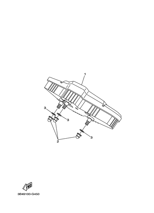 Yamaha 28P-83500-11 Meter Assy — shown on the Meter parts diagram