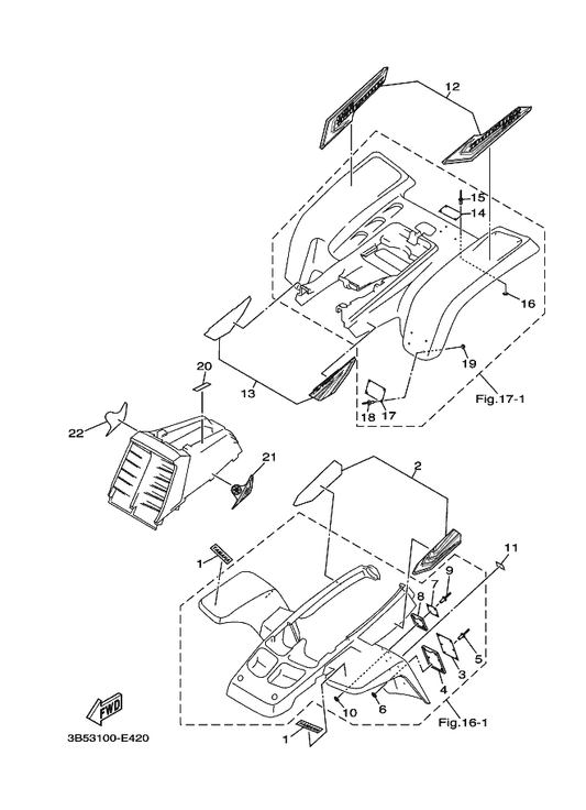 Yamaha 3B5-2173F-10 Graphic 2 — shown on the Emblem & Label 3 parts diagram