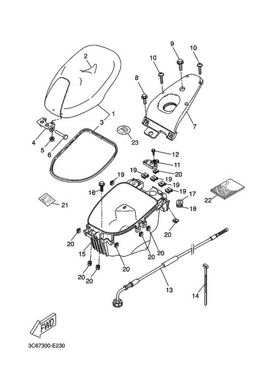 Yamaha 5WJ-F8199-S1 Manual,Owner'S — shown on the Seat & Carrier parts diagram