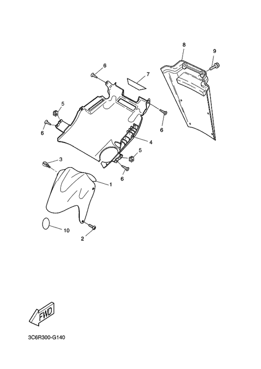 Yamaha 5PE-F1556-00-PH Fender, Front 2 — shown on the Front Fender parts diagram