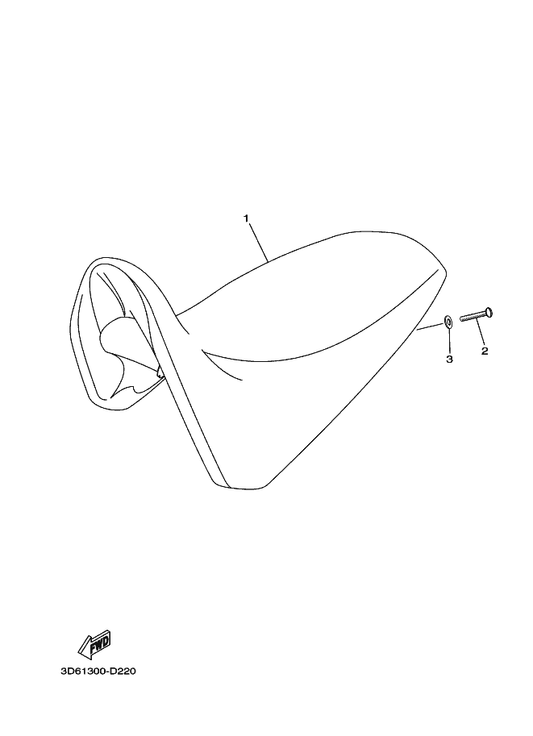 Yamaha 3D6-F4730-90 Double Seat Assy — shown on the Seat parts diagram