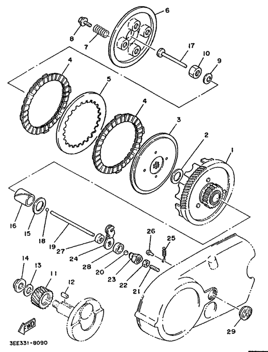 Yamaha 137-16356-00 Rod, Push 1 — shown on the Clutch parts diagram