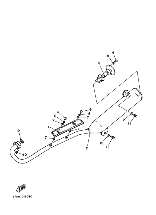 Yamaha 55X-14752-00 Pipe, Outlet — shown on the Exhaust parts diagram