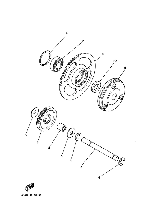 Yamaha 90201-10061 Washer, Plate — shown on the Starter Clutch parts diagram