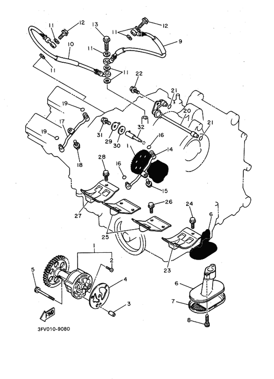 Yamaha 90110-06138 Bolt, Hexagon Socket Head — shown on the Oil Pump parts diagram