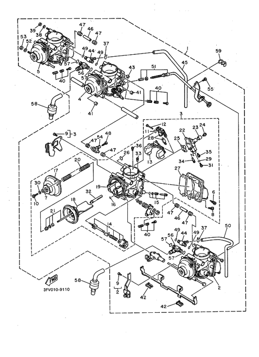Yamaha 3G2-14231-21 . . ジエツト, メイン (#105) — shown on the キヤブレタ parts diagram