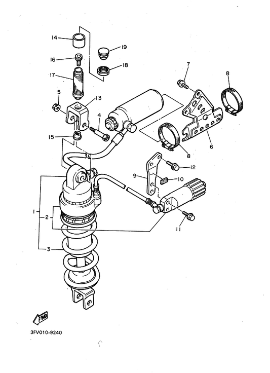 Yamaha 90480-14153 Grommet — shown on the リヤサスペンシヨン parts diagram