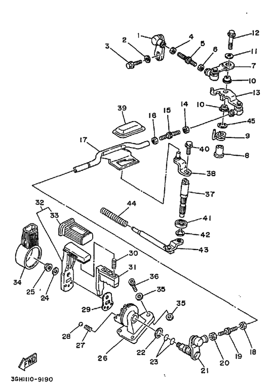 Yamaha 52G-18113-00 . Cover, Shift Pedal — shown on the Shift Lever parts diagram