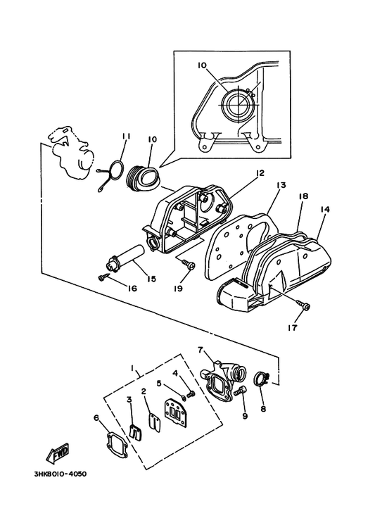 Yamaha 1YU-14451-00 エレメント,エアクリーナー — shown on the インテーク parts diagram