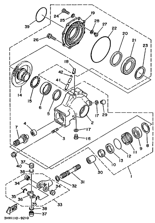 Yamaha 93316-01301 . Bearing — shown on the Drive Shaft parts diagram