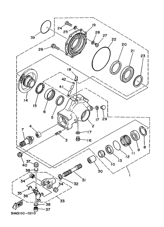 Yamaha 93306-30572 . Bearing — shown on the Drive Shaft parts diagram